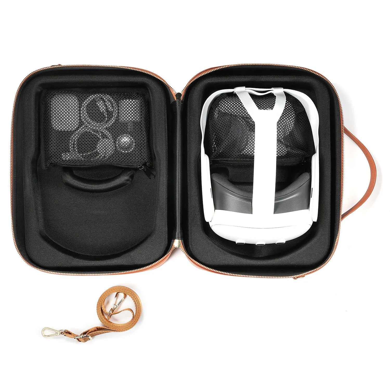 Black MR storage box for Vision Pro head-mounted equipment with superfibre construction showing 32.5×24.5×11.5cm dimensions