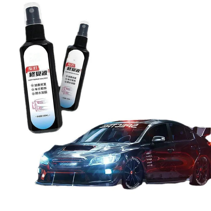 100 ml bottle of headlight restoration liquid for car headlight lens repair.