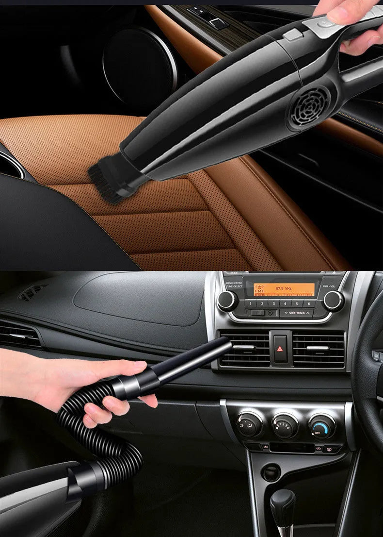 PoHigh Power Hypa eighth generation black car vacuum cleaner with cigarette lighter plug