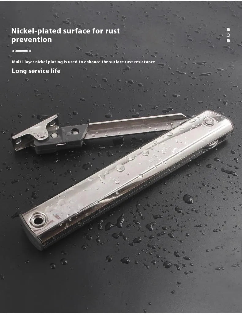 Cold rolled steel tatami cabinet support rod with spring jackstay mechanism in natural stainless steel colour