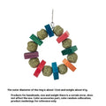 Hamster molar bite toy with decorative straw ball ring for small pet dental care