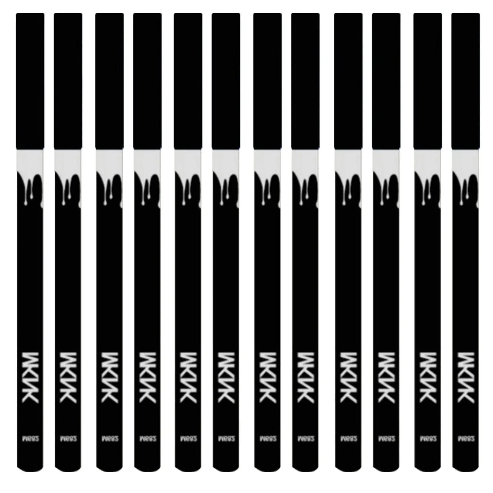 12 piece white and black waterproof eyeliner pencil set with sharpener for multi-use makeup