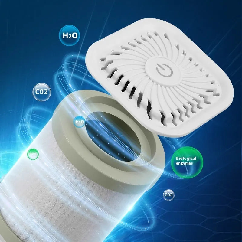 Mini USB car air purifier in black or white for spaces under 10 square metres