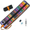 50 wooden coloured pencils in basswood casings with wooden storage case for oily painting
