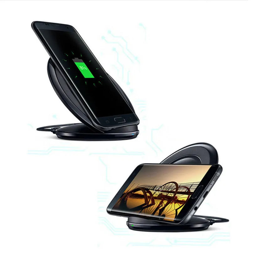 Qi wireless charging pad for Galaxy Note Edge in black or white with USB connection