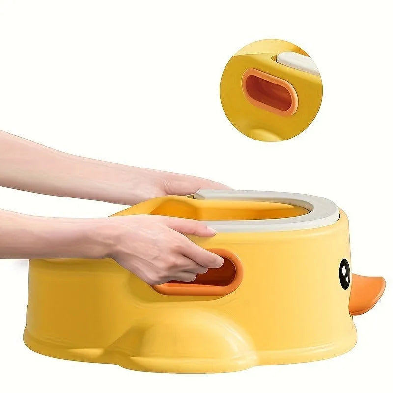 Blue duck-shaped PVC bathtub for washing dogs and cats on a flat surface.