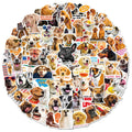 Pack of 100 Nordic style stickers with realistic dog facial expressions