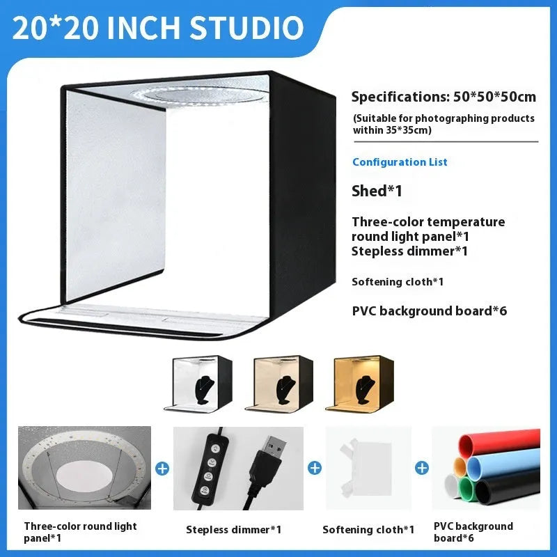 50cm foldable studio light box with USB plug for product photography