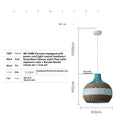 Natural woven vine pendant lamp with a pastoral design in a Southeast Asian style, hanging from a ceiling.