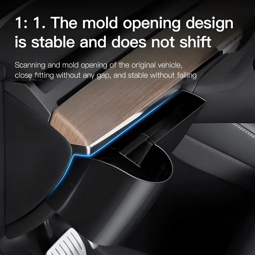 Tesla Model 3 and Model Y dashboard water cup holder accessory for left-hand drive vehicles