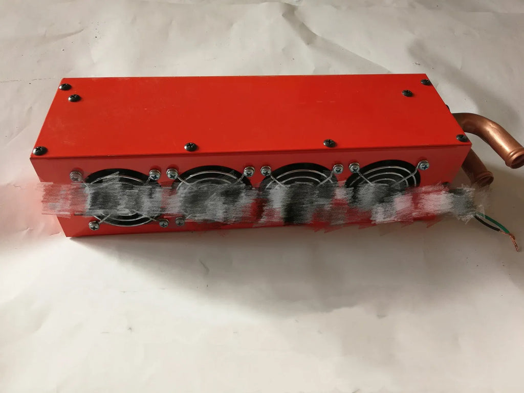 Long small metal car heater with four-hole copper pipe core for 12V 24V vehicles