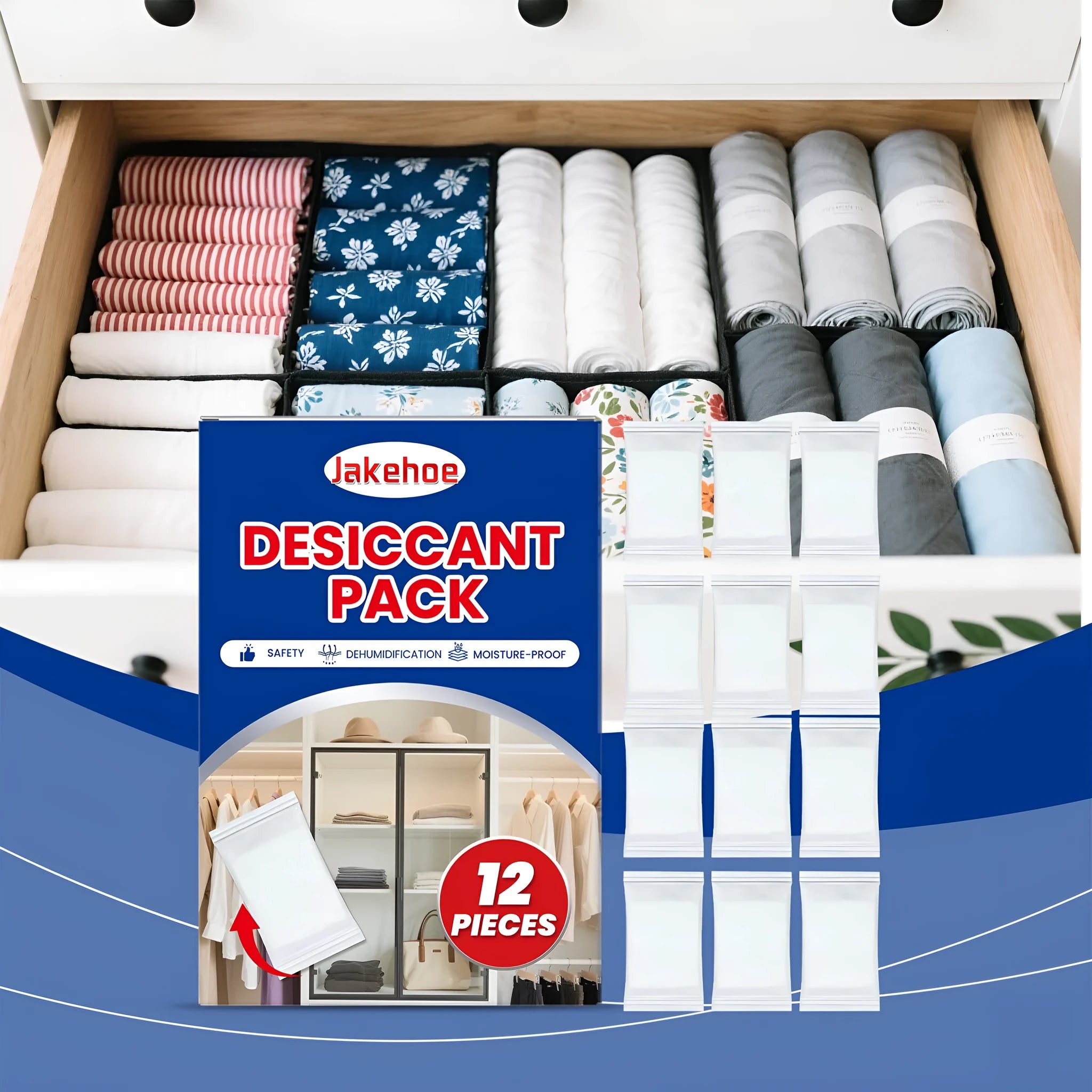 Pack of 12 calcium chloride anti odour desiccant dehumidifiers for household damp control