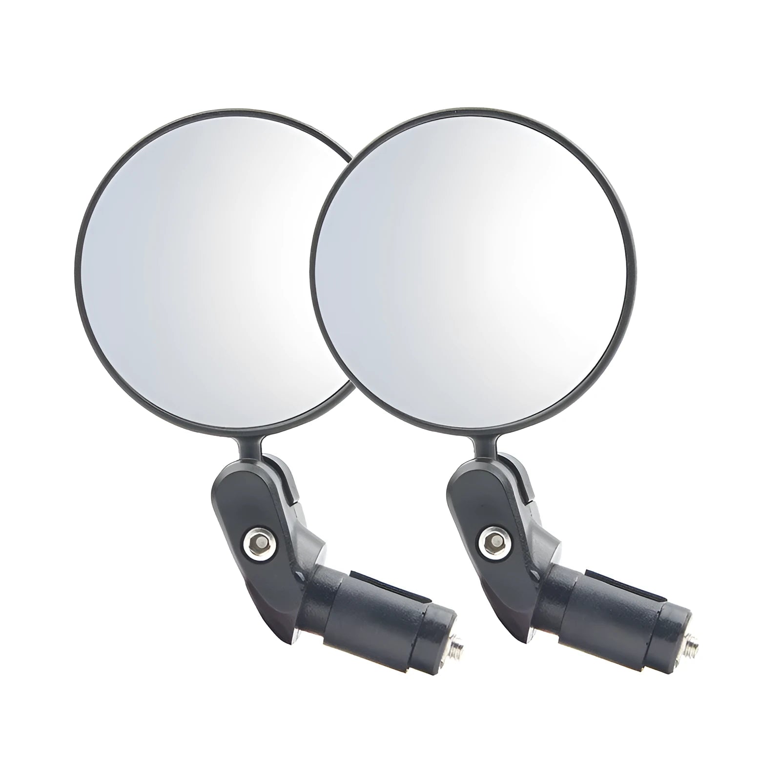 Black foldable convex blind spot mirror showing 7cm reflective surface and adjustable arm.