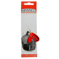 R composite rotating sequins and copper bell metal fishing lure in seven colour options on a 3# size.