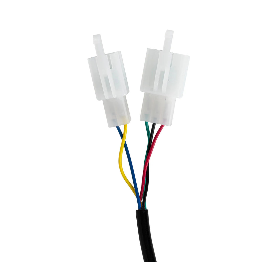 Electric vehicle handlebar grip replacement in blue, red, silver, or yellow colours with 5-core wiring connector
