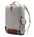 Modern Korean design Oxford cloth men's backpack in army green colour showing large capacity.