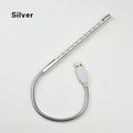 USB-powered aluminium alloy spiral LED night light for laptop desks in six colours