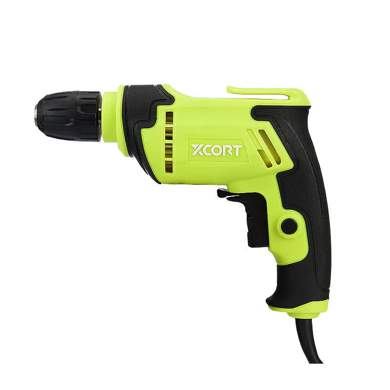 High-power pistol grip electric drill with multi-speed control and 10mm chuck.