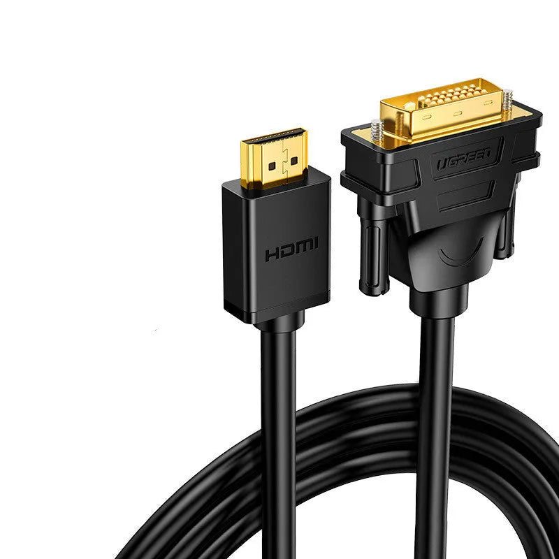 HDMI converter adapter cable for laptop to external display with round rotating connector