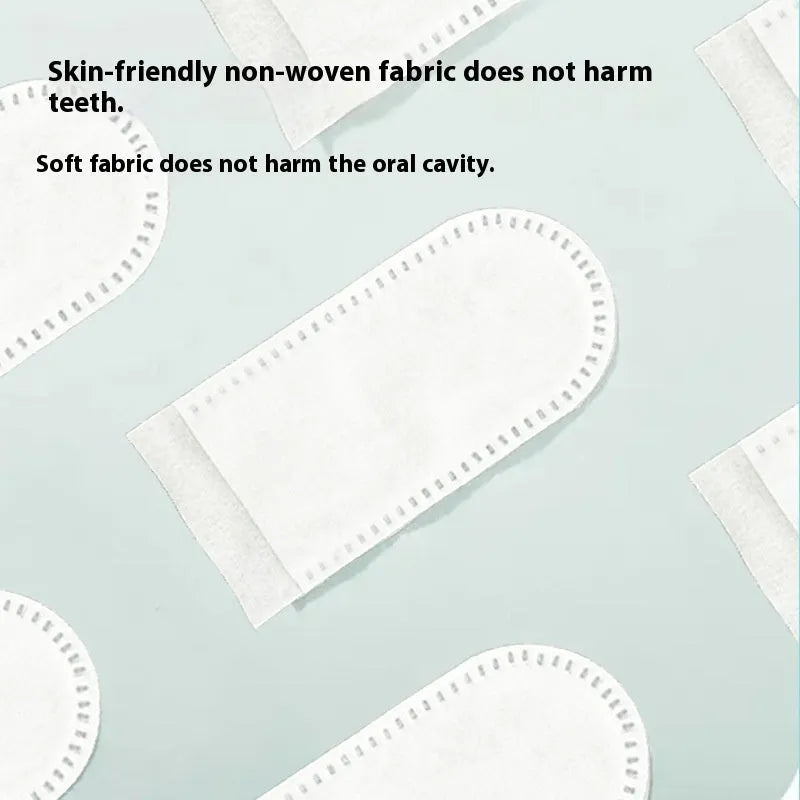 50-piece pack of non-woven pet dental finger stalls for cleaning cat and dog teeth