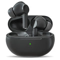 Pro4 Bluetooth 5.0 wireless earbuds in charging case, available in black and white colours.