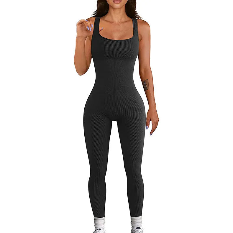 Women's long sleeve suspender tank top tights with button detailing in multiple colour options