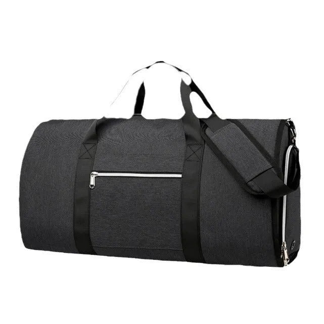 Oxford cloth business leisure storage sports bag in grey black or dark blue with dry wet separation compartments