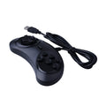 Black Sega USB game controller for PC with 1.8 metre cable