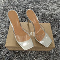 Women's black and silver high heel ankle boots with 7cm stiletto heel and pointed toe design