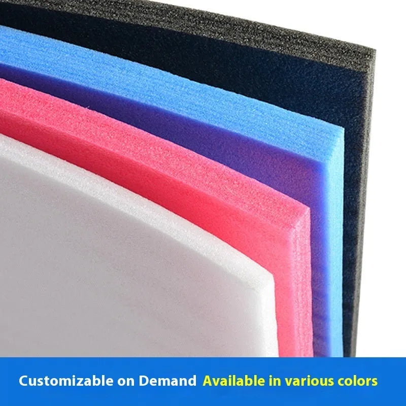 White high density pearl cotton foam board measuring 200cm by 100cm with 10mm thickness