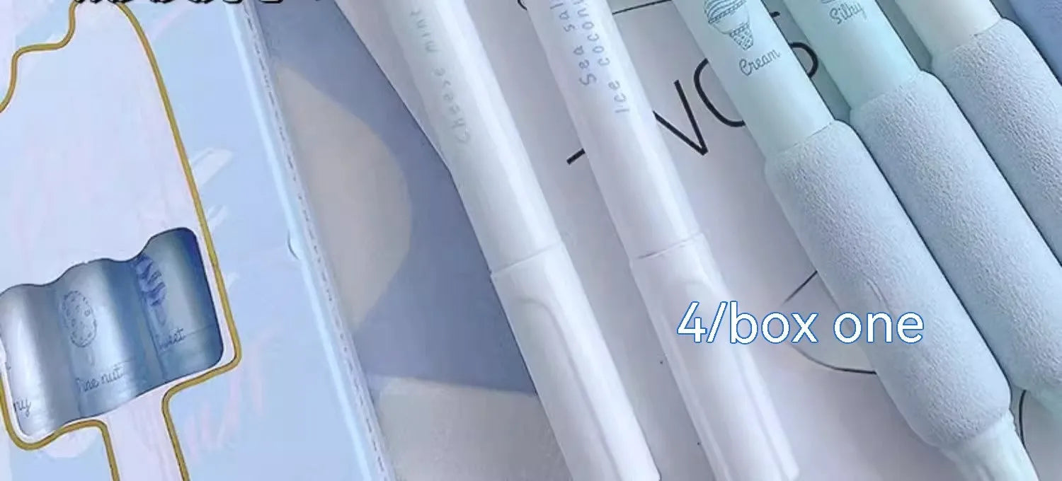 Four neutral calligraphy practice pens with 0.5mm tips and double-headed fluorescent design