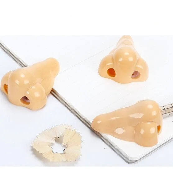 Flesh colour plastic manual pencil sharpener with geometry shape for student stationery