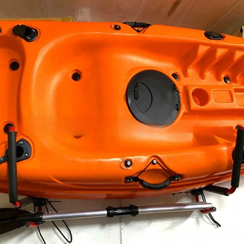 Carbon steel kayak and surfboard wall hanger storage rack