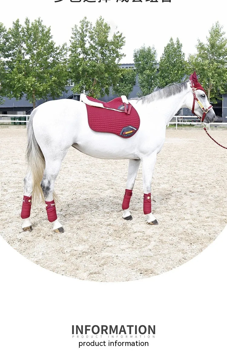 Riding saddle shock absorption balance wool pad in choice of four colours