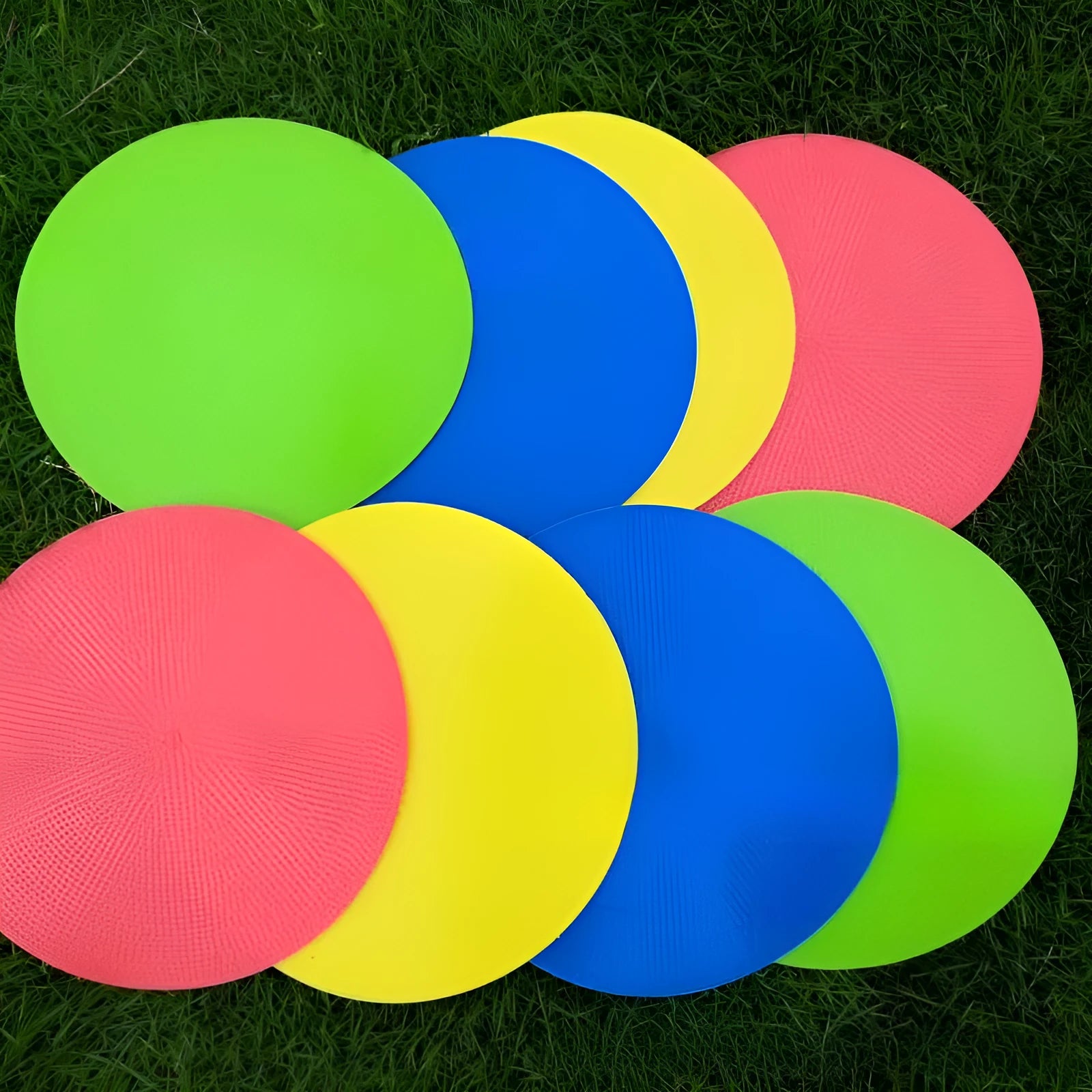 TPE football training marker disc in multiple colours showing 23cm diameter sports landmark pad