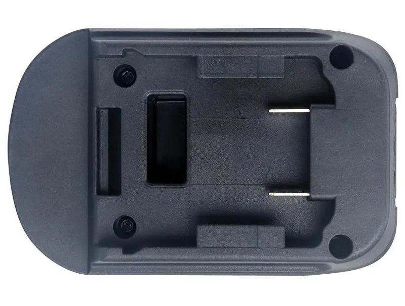 Black Milwaukee DM18M to Makita H99F battery adapter measuring 125x90x65 cm
