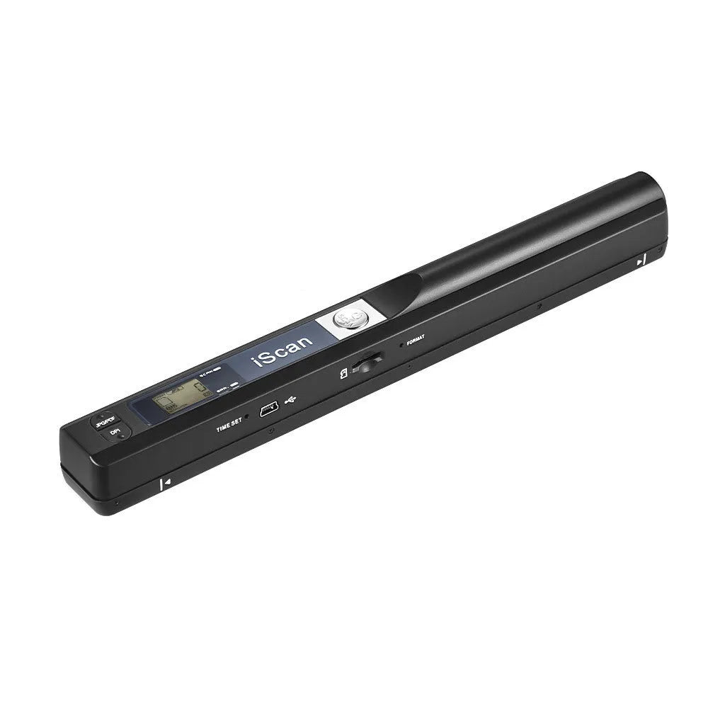 Handheld plastic scanner in multiple colour options for document and barcode scanning applications