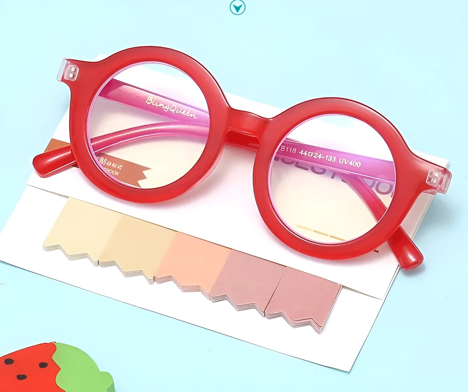 Retro round frame glasses with UV400 protection and anti-blue light features in multiple colour options