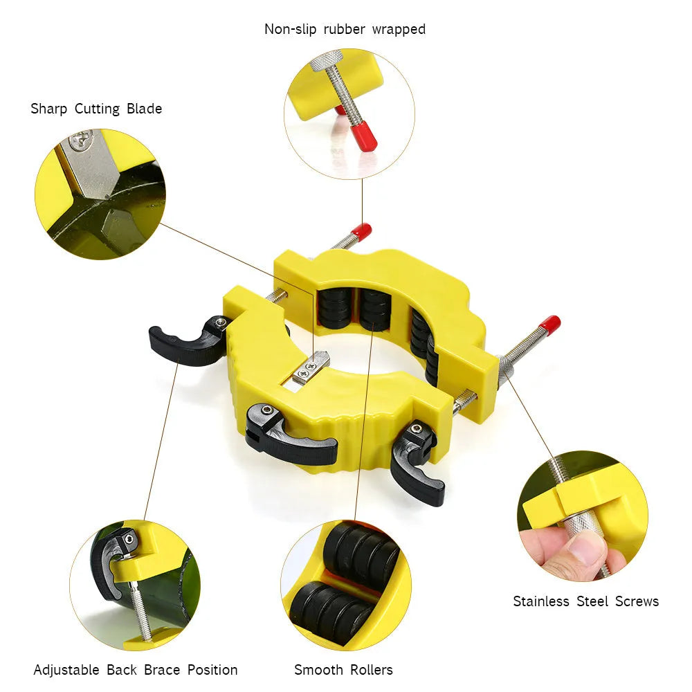Yellow DIY bottle cutter tool for cutting glass wine and beer bottles