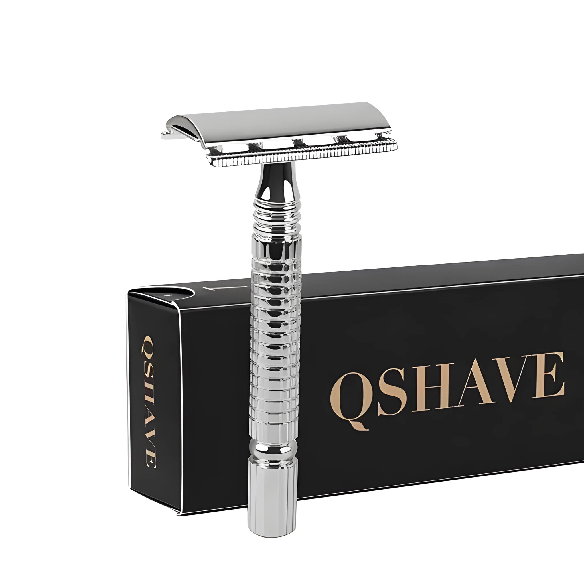 Stainless steel double edged safety razor with chrome plating and storage box