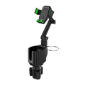Car drink rack with kettle holder and mobile phone storage in green colour made from ABS PC materials