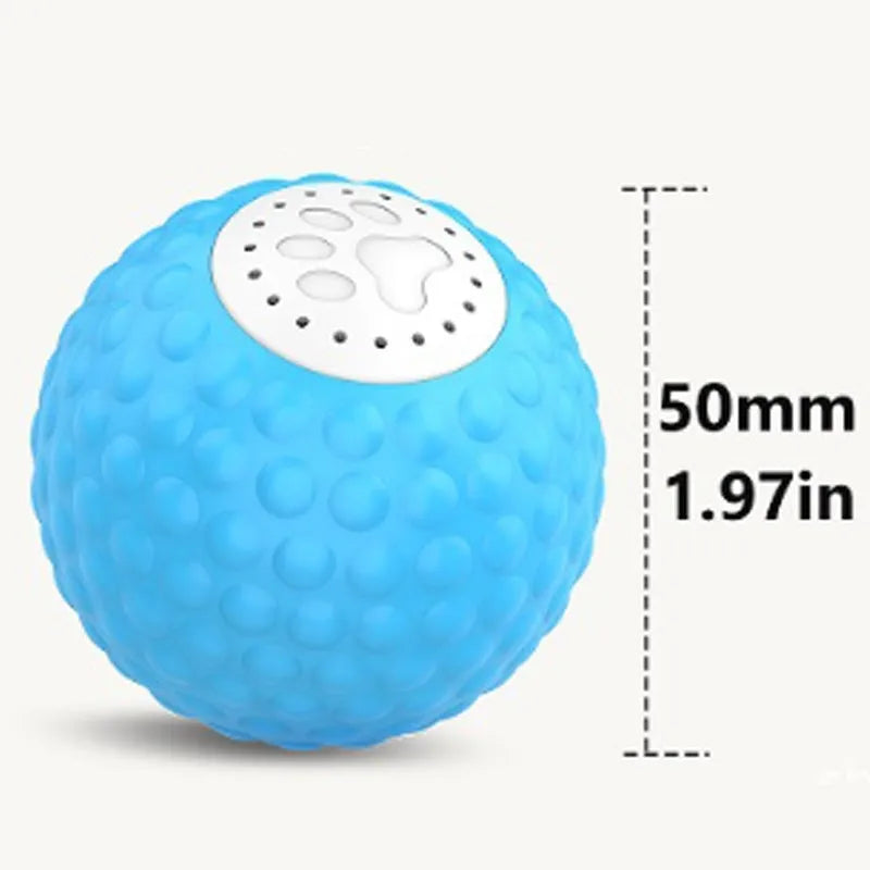Remote control interactive cat toy with rolling ball and laser pointer in blue colour option