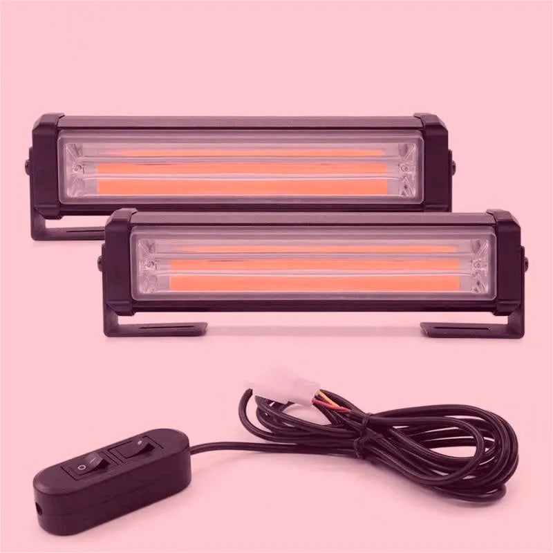 Yellow aluminium alloy drag car underbody strobe light with LED array