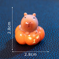 Halloween capybara resin decoration in micro landscape scale with detailed character theme