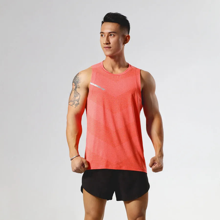 Men's solid colour quick-drying sports tank top for summer outdoor training