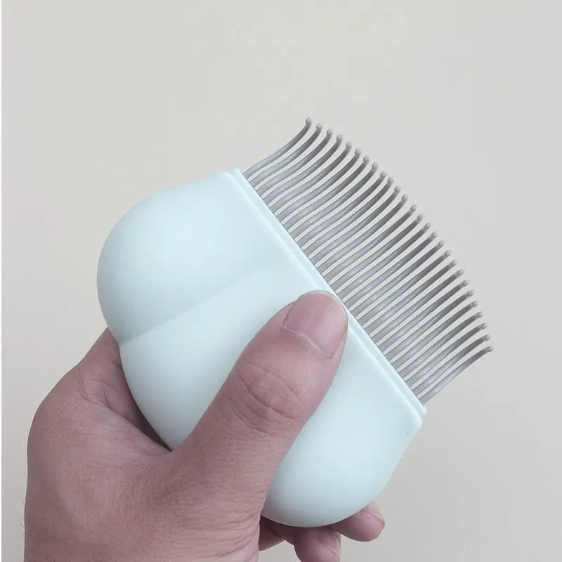 Paw Soft pet deshedding brush with 9cm square grooming head in blue pink or white colours