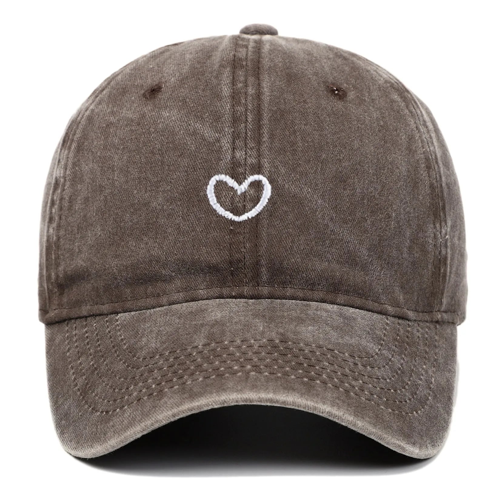 Cotton baseball cap with embroidered design and adjustable sizing in multiple colour options