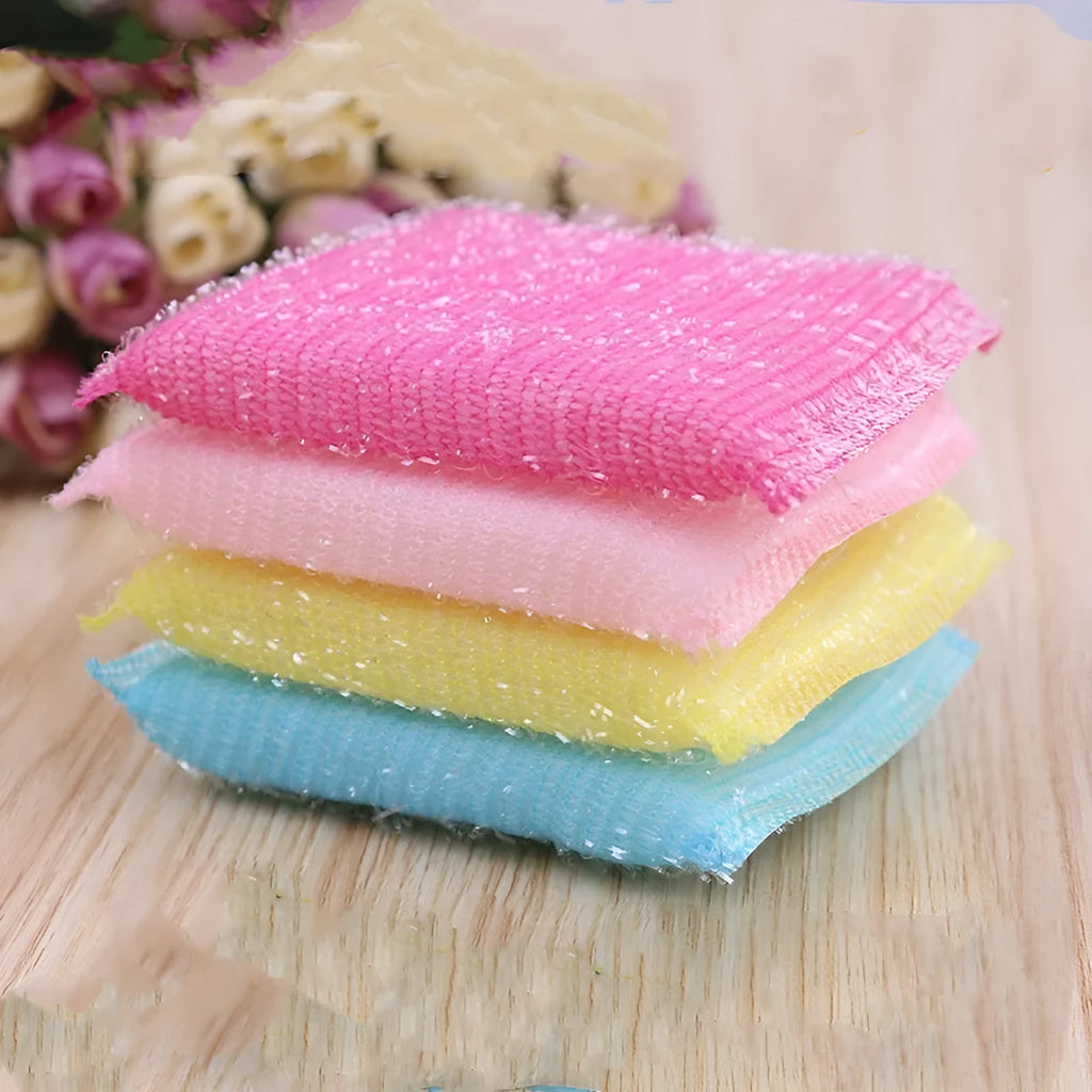 Macaron coloured pinstripe fabric dishwashing sponge mop for kitchen cleaning