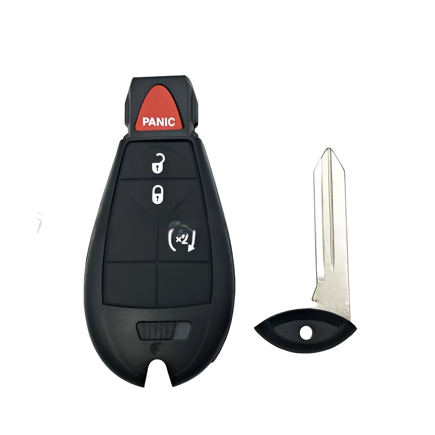 Chrysler Dodge replacement car key case shell with ABS brass and nylon construction.