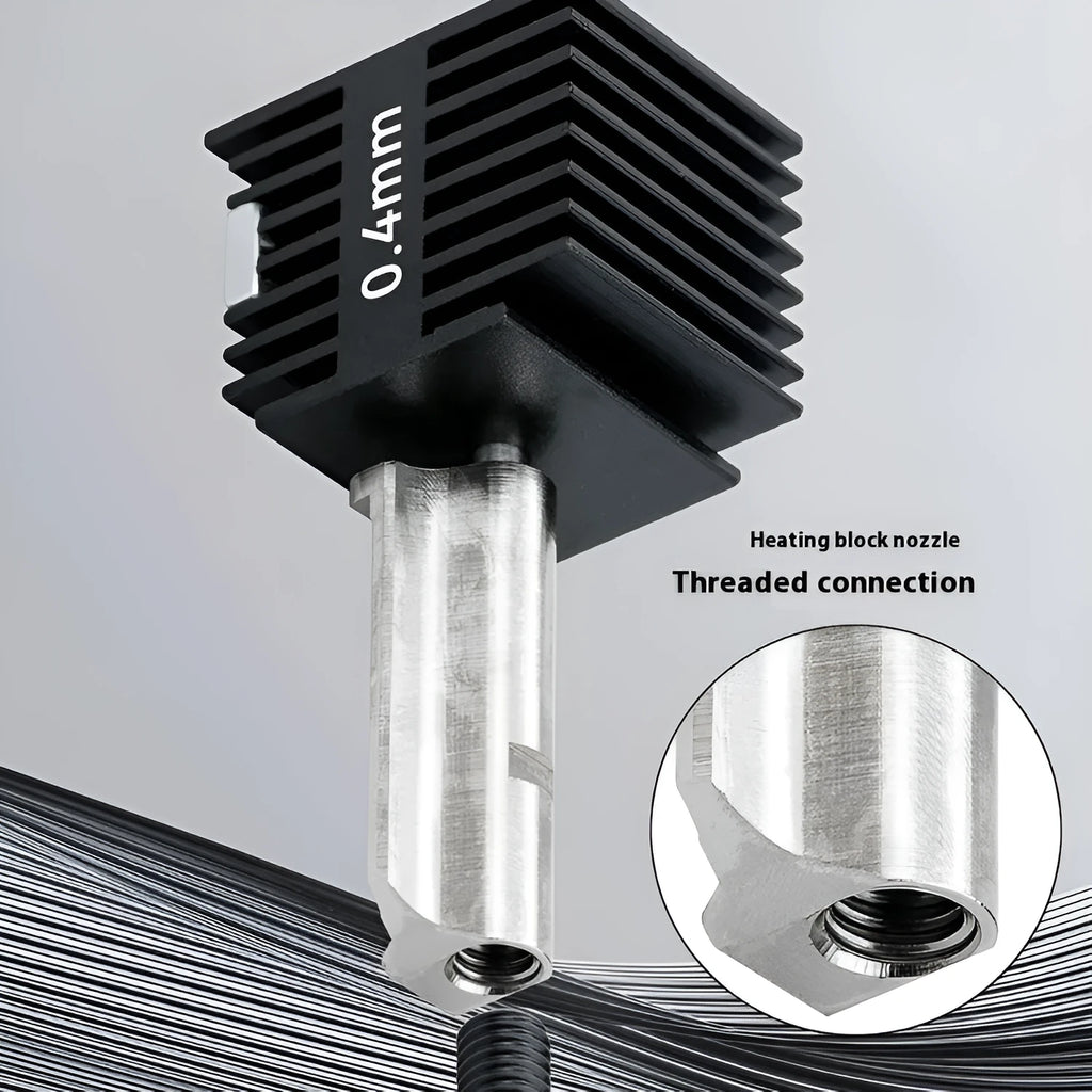Bambu Lab A1 Mini hardened steel nozzle upgrade kit with four sizes and black silicone sleeves